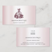 White Dress Logo Mode Hochzeitsveranstaltung Burgu Visitenkarte (Vorne/Hinten)