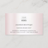 White Dress Logo Mode Hochzeitsveranstaltung Burgu Visitenkarte (Rückseite)