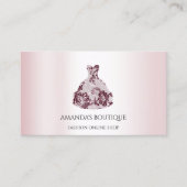 White Dress Logo Mode Hochzeitsveranstaltung Burgu Visitenkarte (Vorderseite)