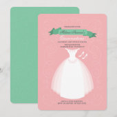 White Dress Quinceañera Einladung (Vorne/Hinten)