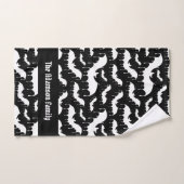 White Driving Bat Gothic Goth Vampire Familie Badhandtuch Set (Handtuch)