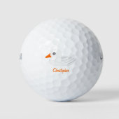 White Duck Design Personalised Golfball (Vorderseite)