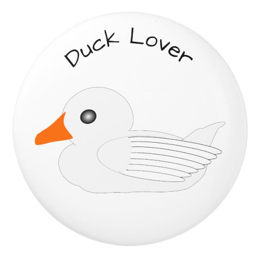 White Duck Design Personalised Keramikknauf (Vorderseite)