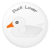 White Duck Design Personalisiert Keramikknauf (Vorderseite)