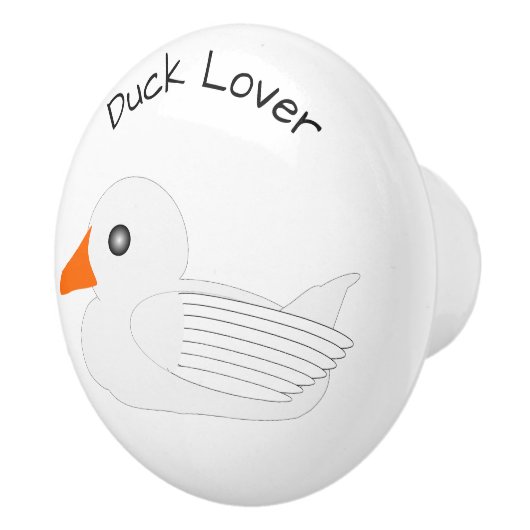 White Duck Design Personalisiert Keramikknauf (Rechts)