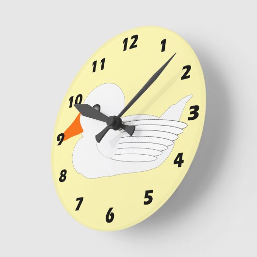 White Duck Design Runde Wanduhr (Winkel)