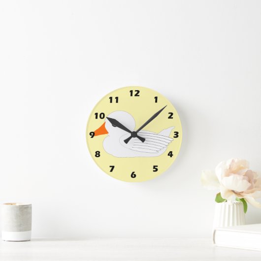 White Duck Design Runde Wanduhr (Zuhause)