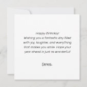 White Duck - Happy Birthday  Greeting  card (Rückseite)