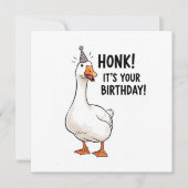 White Duck - Happy Birthday  Greeting  card (Vorderseite)