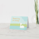 White Duck Party Danke Note Card (Vorderseite)