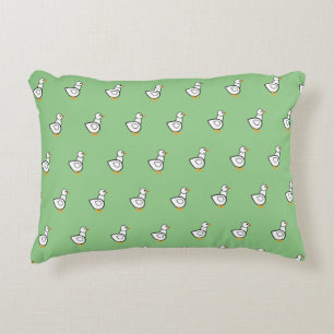 White Duck Pattern Dekokissen