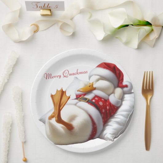 White Duck Weihnachts-Party Teller (Hochzeit)