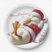 White Duck Weihnachts-Party Teller (Vorderseite)