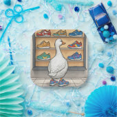 White Duck Window Shopping For Sneakers Pappteller (Party)