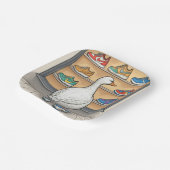 White Duck Window Shopping For Sneakers Pappteller (Gewinkelt)