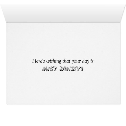 White Ducks Funny Birthday Card (Innenansicht Horizontal (Unten))