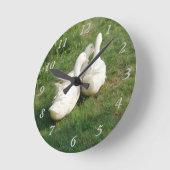 White Ducks Wall Clock Runde Wanduhr (Winkel)