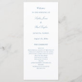 White Dusty Blue Wedding Program (Vorderseite)