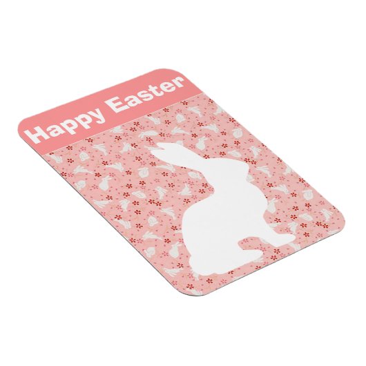 White Easter Bunny Magnet (Rechte Seite)