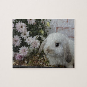 white easter bunny puzzle