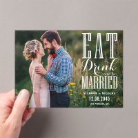 White Eat Drink und sei Verheiratet kalligrafische