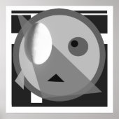 White Egg Modernes Bauhaus Design Poster (Vorne)