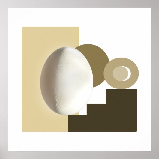 White Egg Modernes Bauhaus Design Poster (Vorne)