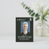 White Egret Bird Memorial Keepsake Visitenkarte (Stehend Vorderseite)