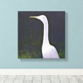 White Egret Leinwanddruck (Insitu (Holzboden))