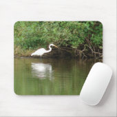 White Egret Mousepad (Mit Mouse)