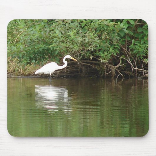 White Egret Mousepad (Vorne)