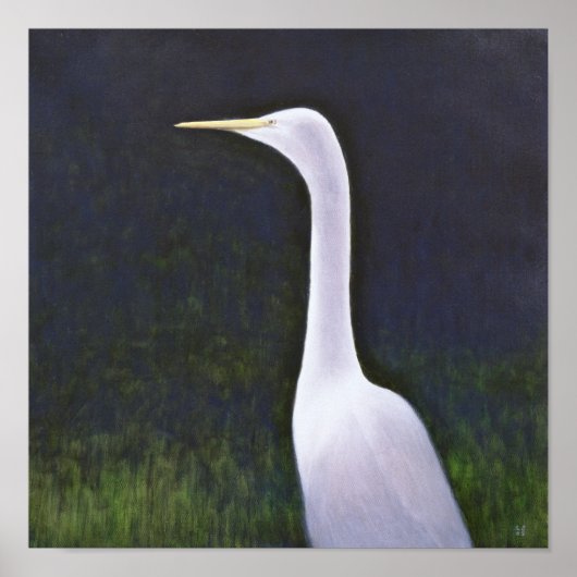 White Egret Poster (Vorne)