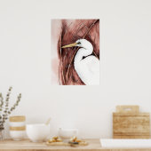 White Egret Poster (Küche)