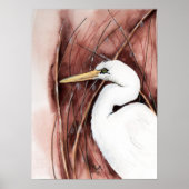 White Egret Poster (Vorne)