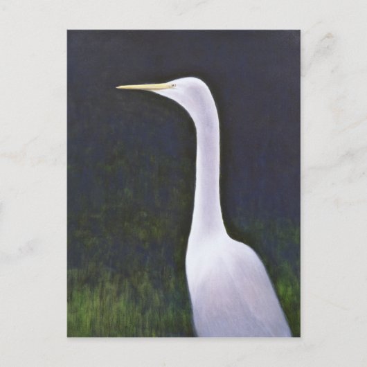 White Egret Postkarte (Vorderseite)