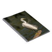 White Egret Spiral Photo Notebook Notizblock (Rechte Seite)