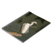 White Egret Spiral Photo Notebook Notizblock (Linke Seite)