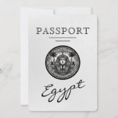 White Egypt Passport Wedding Save the Date (Vorderseite)