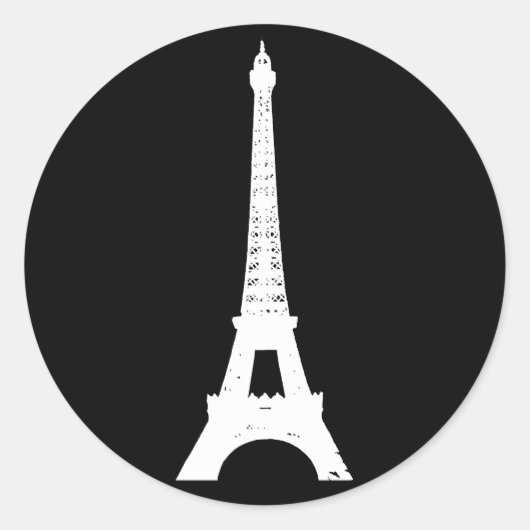 White Eiffel Tower Sticker (Vorderseite)
