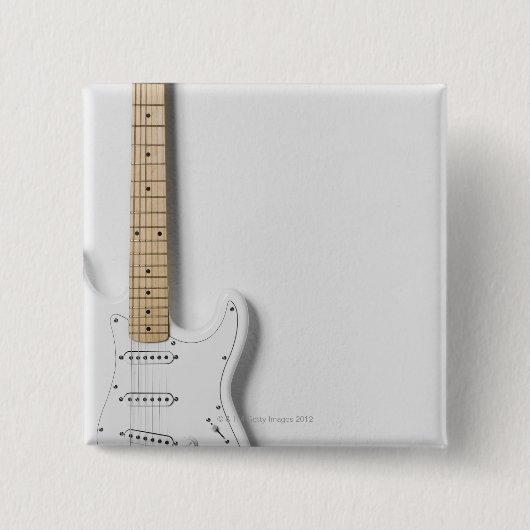 White Electric Gitarre 3 Button (Vorderseite)