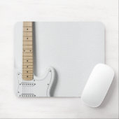 White Electric Gitarre 3 Mousepad (Mit Mouse)