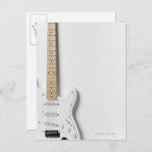 White Electric Gitarre 3 Postkarte (Vorne/Hinten)