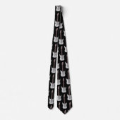 White Electric Gitarre Design Neck Tie Krawatte (Rückseite)