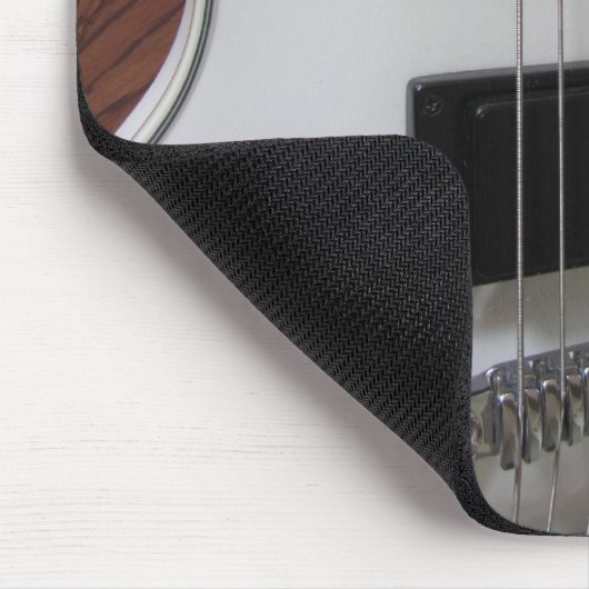 White Electric Gitarre Mousepad (Ecke)