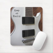 White Electric Gitarre Mousepad (Mit Mouse)