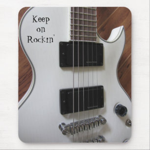 White Electric Gitarre Mousepad