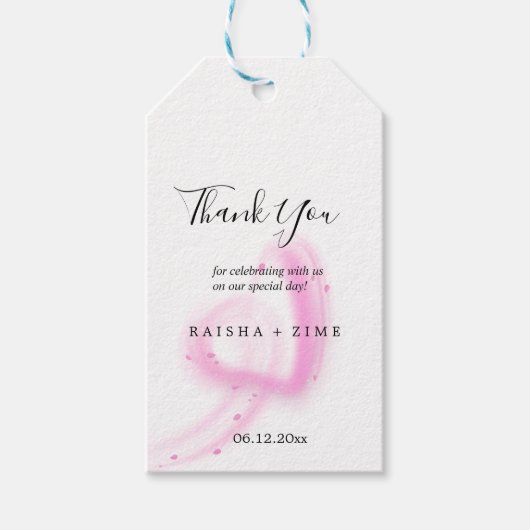 White Elegant bearbeiten Danke, dass du ein Gesche Geschenkanhänger (Vorderseite)