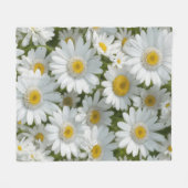 White Elegant Daisies Fleecedecke (Vorderseite (Horizontal))