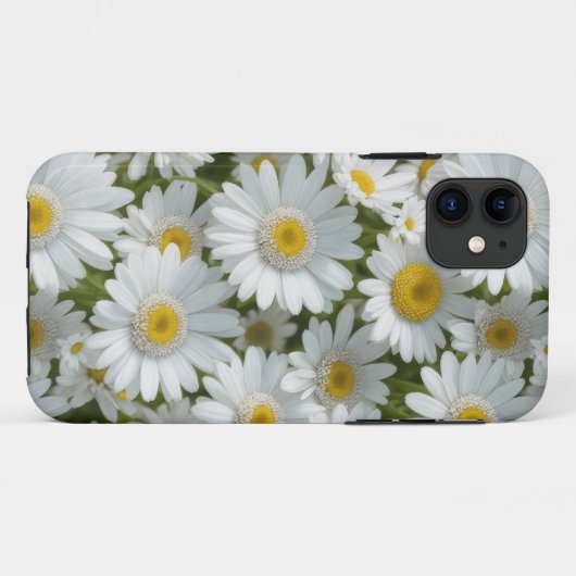 White Elegant Daisies Phone Case (Rückseite (Horizontal))