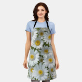 White Elegant Daisies Schürze (Getragen)